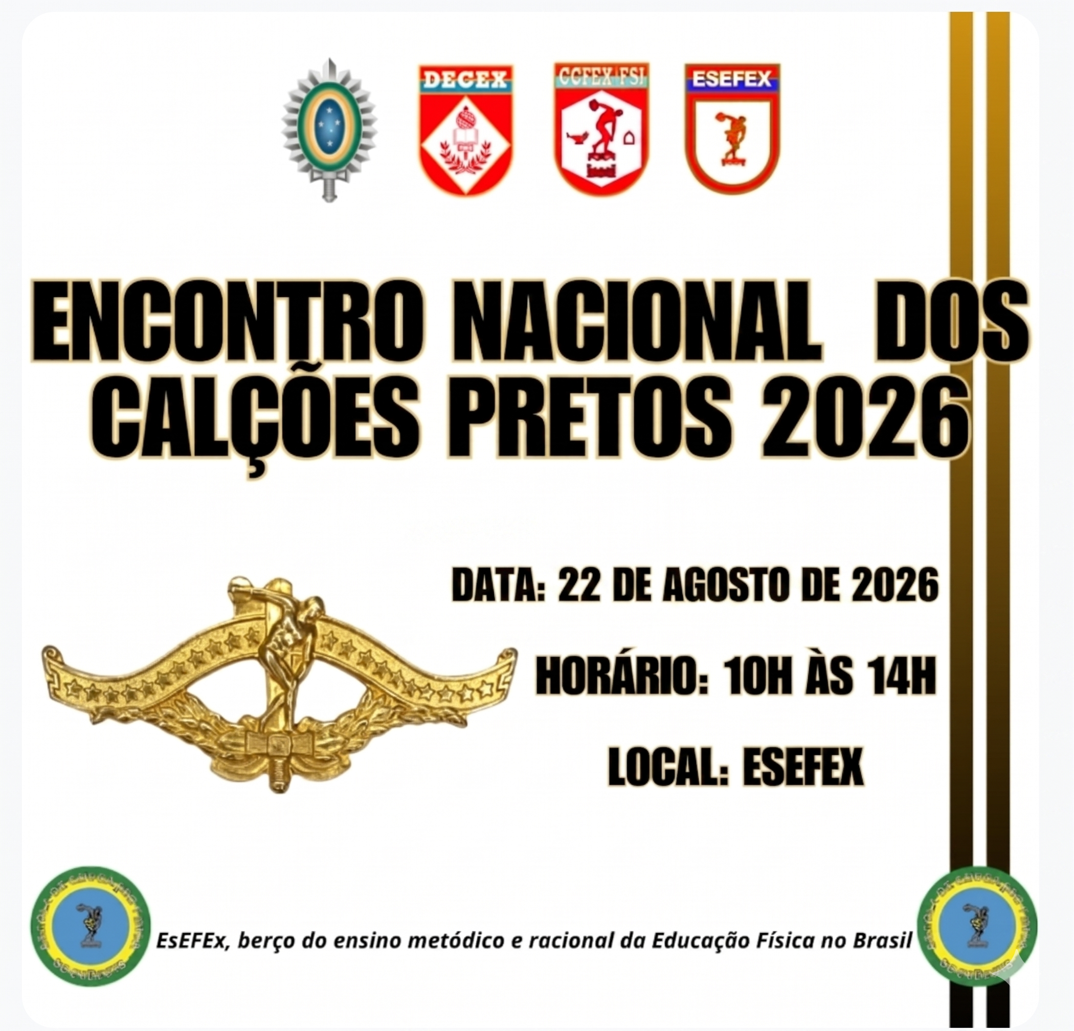 Cartaz oficial do Encontro Nacional dos Calções Pretos 2026